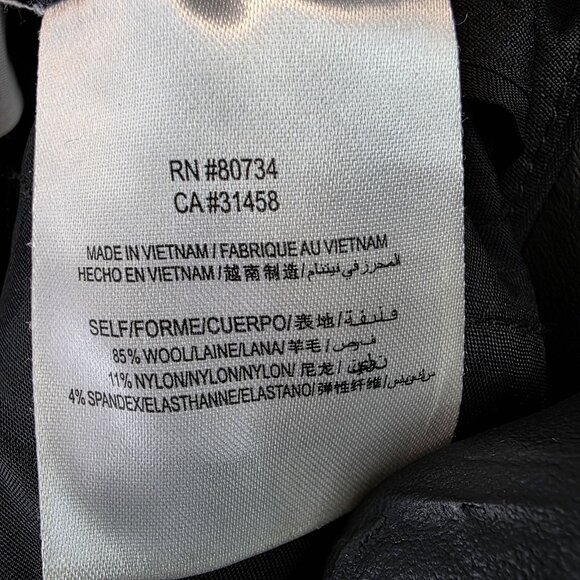 BCBGMAXAZRIA Pants Womens 2 Black Wool Blend Dress Straight Leg Stretch PLL2C914 - Picture 10 of 12